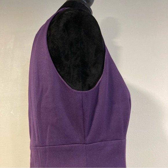 Pendleton 100% Virgin Wool Sleeveless Sheath Dress Purple Sz 8 Made in USA 2000s - Picture 8 of 16
